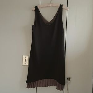 Black shift dress with mauve bottom
